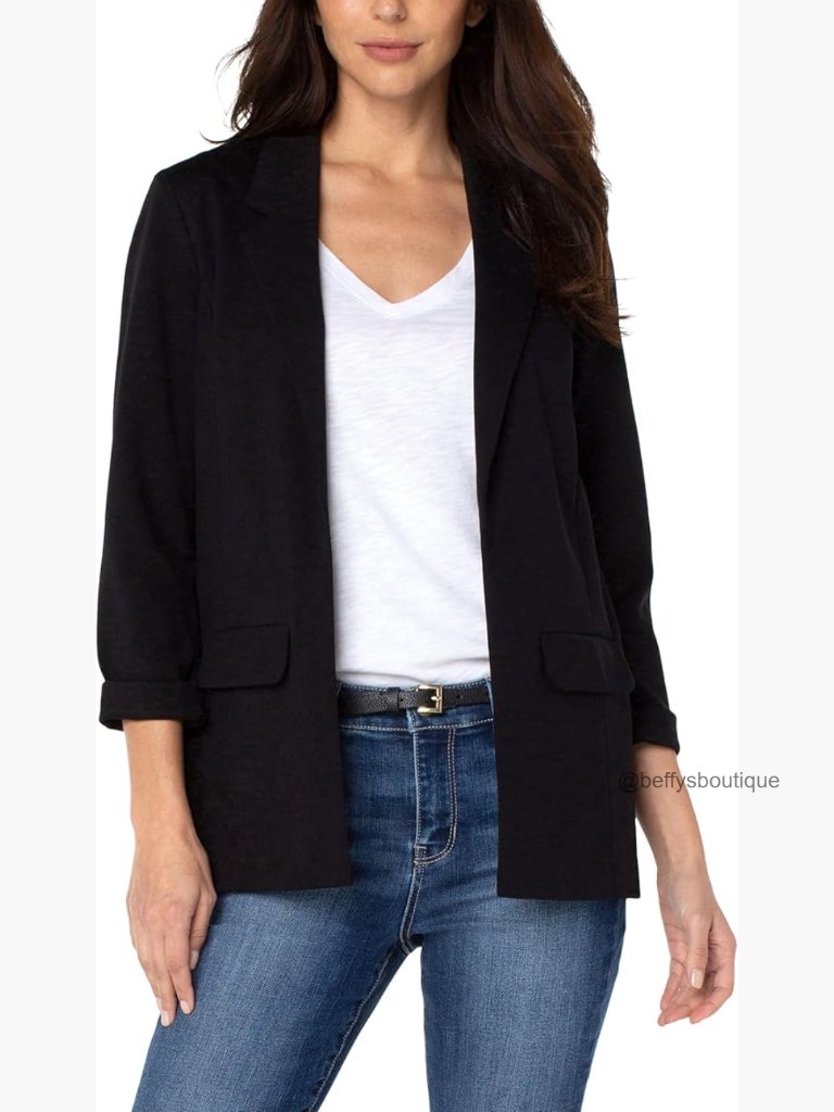 Petite Boyfriend Blazer With Princess Darts - Ponte Stretch